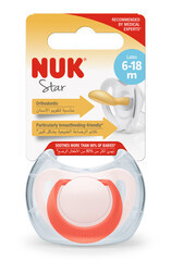 Пустушка латексна STAR NUK, 6-18 місяців червона, 1 шт у блістері