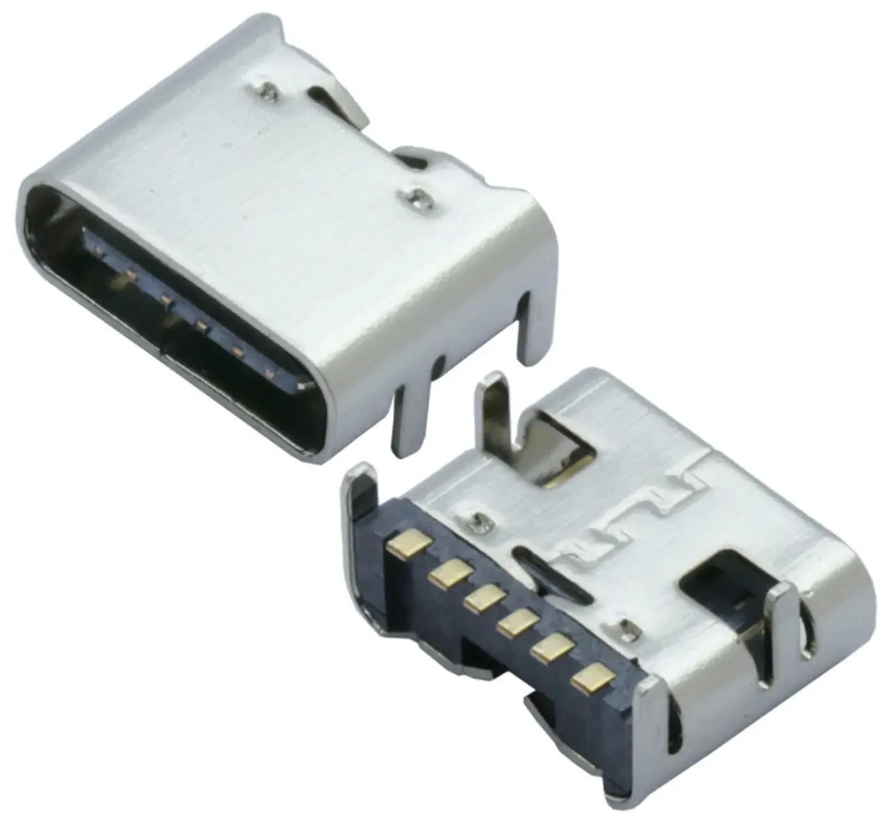 Гніздо USB-Type-C 6pin, smd на плату RAT-L6.8YS