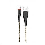 USB кабель Tornado TX10 Type-C (2,4A/1м)- срiбний, фото 2