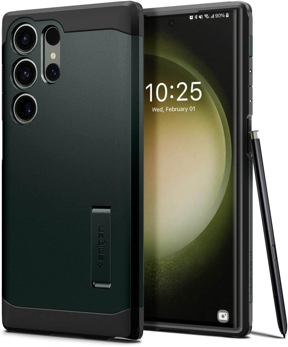 Чохол Spigen для Samsung Galaxy S23 Ultra - Tough Armor, Abyss Green (ACS05625)