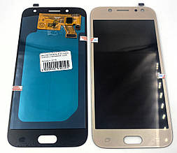 Дисплей для мобільного телефону Samsung J5 2017/J530, золотий, з тачскріном, OLED