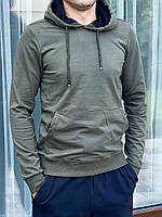 Толстовка чоловіча з капюшоном Стильна толстовка хакі Чоловіча толстовка для чоловіків Стильна толстовка