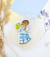 Набор для вышивки бисером украшения Украиночка (5,5 х 7,9 см) Абрис Арт AD-227