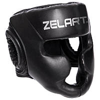 Шолом боксерський з повним захистом Zelart BO-3954 чорний