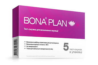 Тест-смужка для визначення овуляції "Bona-plan", 5 шт.