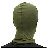 Балаклава бавовняна 3 отвори оливкова Mil-tec 12114101.solve, фото 3