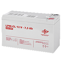 Аккумулятор гелевый 7.5 Ah (ампер-часов) LogicPower LPM-GL 12V