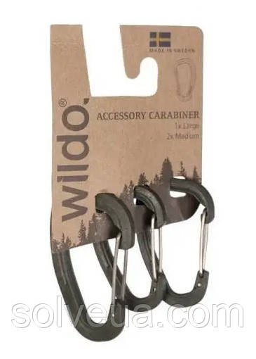 Набір карабінів WILDO OLIVE 3 ШТ 15920101.solve, фото 1