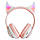 Бездротові навушники з вушками "Wireless Headset STN-25" Рожево-білі, безпровідні накладні навушники дитячі, фото 3