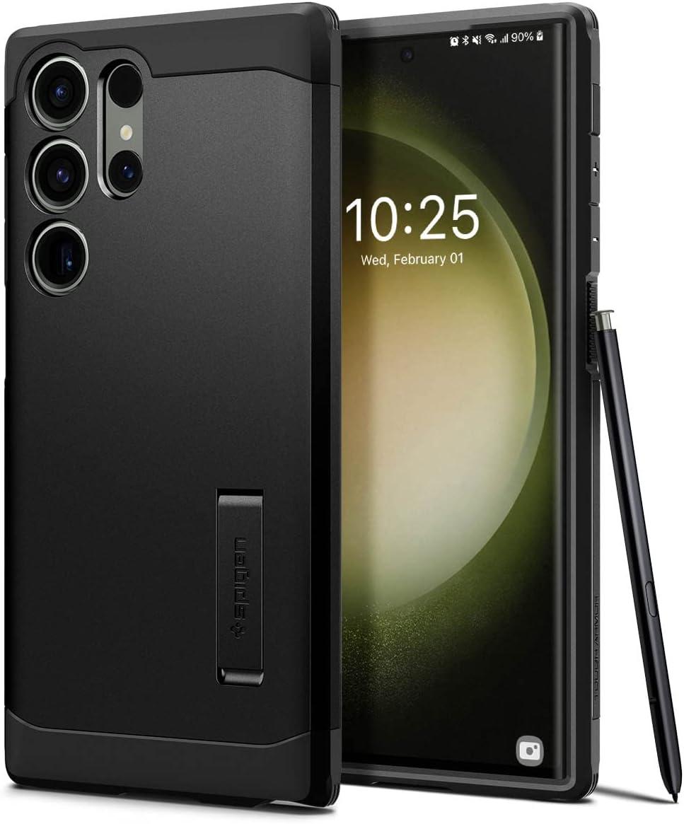 Чохол Spigen для Samsung Galaxy S23 Ultra - Tough Armor, Black (ACS05623)