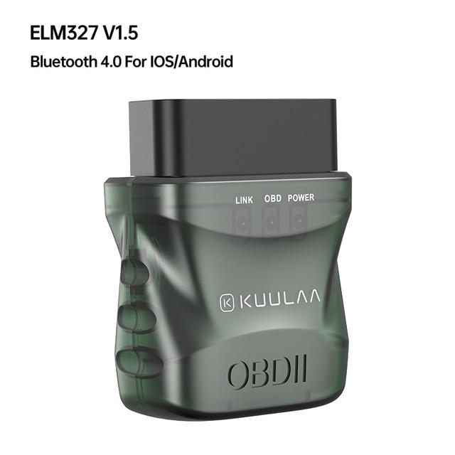 Автомобільний OBD2 діагностичний сканер KUULAA ELM327 V1.5 Bluetooth для Android, iOS, Windows  Автомобільний діагностичний сканер