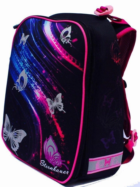 Рюкзак шкільний для дівчинки портфель до школи "Метелики" Ортопедична спинка, світловідбиваючі елементи