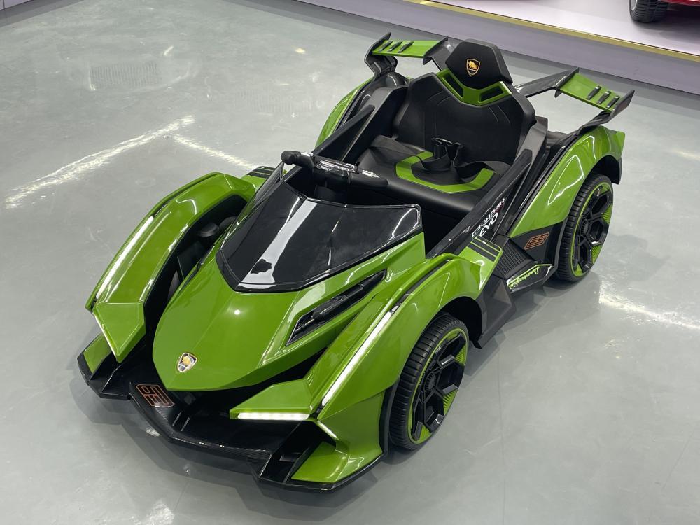 Дитячий електромобіль Lamborghini зелений на акумуляторі, фото 1