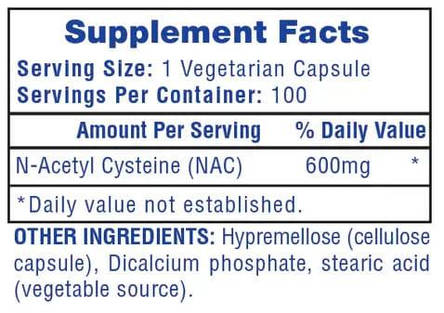 Ацетилцистеїн Hi-Tech Pharmaceuticals NAC 100 caps, фото 2