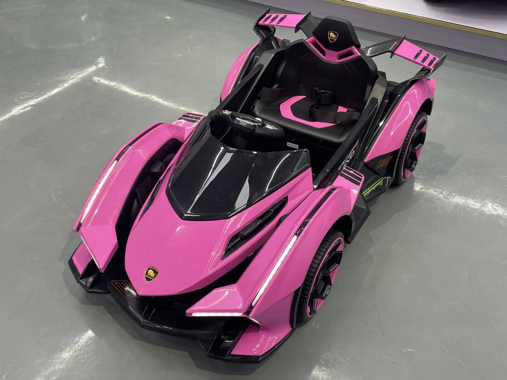 Дитячий електромобіль Lamborghini рожевий на акумуляторі, фото 1