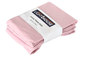 Набір трикотажних наволочок Jersey Premium LightHouse темно-рожевий 50х70 см - 2шт.
