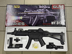 Іграшковий Автомат 60 см на пластикових кулях HY 017, лазерний приціл, ліхтар, штурмова гвинтівка