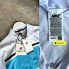 Чоловіча футболка Поло Nike біла з блакитним бавовняна літня Теніска Найк спортивна на літо, фото 4
