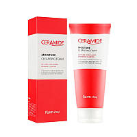 Пінка зволожуюча з керамідами FarmStay Ceramide Moisture Cleansing Foam, 180 мл.