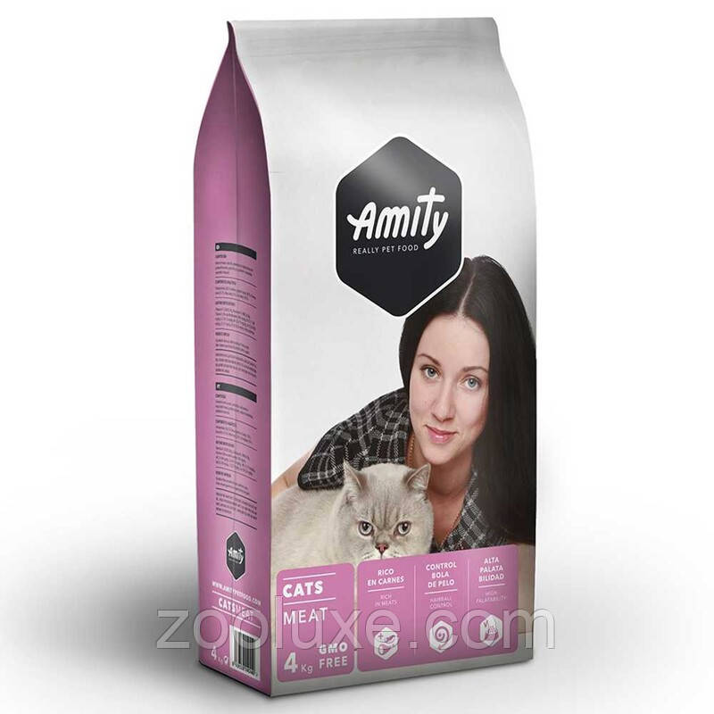 Amity Eco Cats Meat 4 кг корм для кішок Аміті Еко М'ясо 4 кг, фото 1