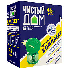 Електрофумігатор + рідина від комарів Чистий дом 45 ночей