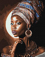 Картина за номерами Африканська красуня 40 х 50 Ідейка KHO2532
