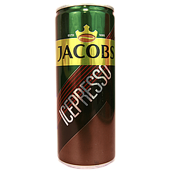Холодна кава айспресо з молоком Якобс Jacobs icepresso ж/б 250ml 12шт/ящ (Код: 00-00014653)