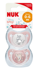 Пустушка ортодонтична NUK силіконова BEMBI 0-6 місяців ,2 шт у блістері, фото 1