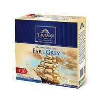 Чай черный цейлонский Thurson Earl Grey с бергамотом 100 пакетиков