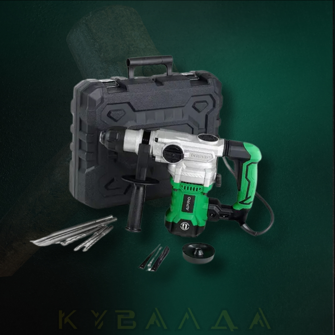 APRO Перфоратор бочковий 1500 H 5.5 Дж 1500В SDS+ кейс