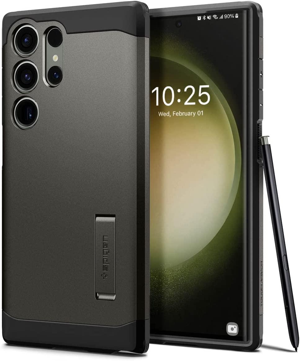Чохол Spigen для Samsung Galaxy S23 Ultra - Tough Armor, Gunmetal (ACS05624)