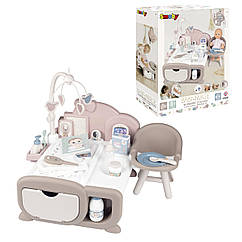 Ігровий центр Smoby Toys Baby Nurse Бебi Ньорс Рожева пудра Дитяча кімната зі звуковими ефектами та аксесуарами 220379
