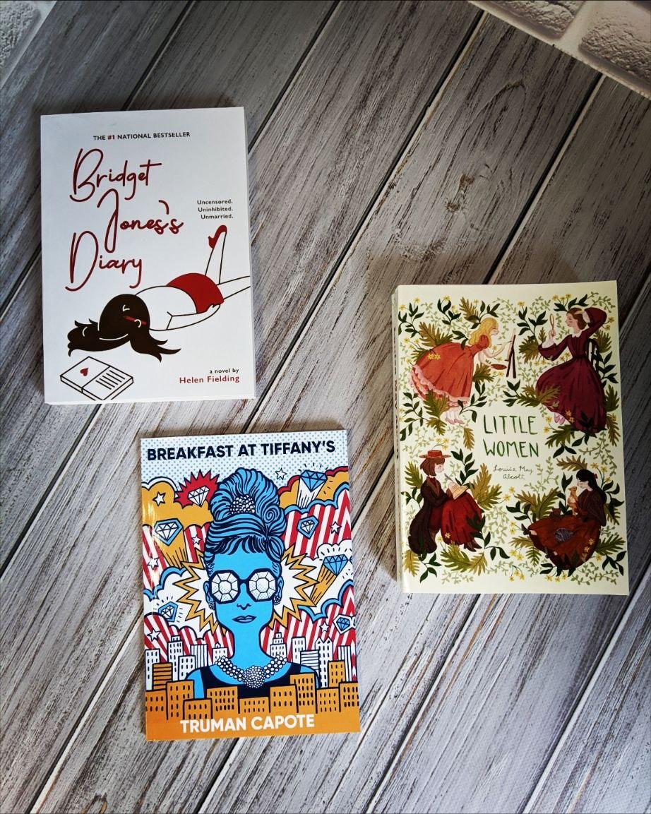 Набір книг "Little Women" (Маленькі жінки),"Breakfast at Tiffany's","Bridget Jones's Diary" англійською мовою