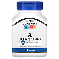 21st Century, Витамин A, 3000 мкг (10 000 МЕ), 110 таблеток