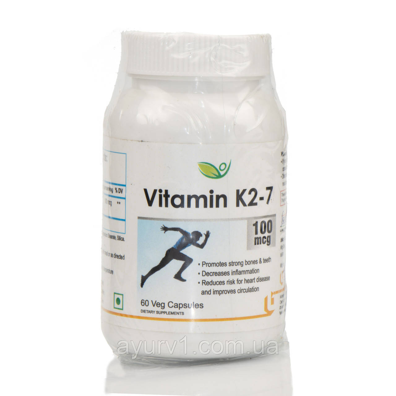 Вітамін К2-7, Vitamin K2 - 7,100mcg, Biotrex, 60 Capsule- остеопороз, кістки, зуби