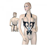Откровенное боди с орнаментом для БДСМ черного цвета Bdsm4u Talla Shop