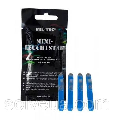 Хімічний світильник Mil-Tec 14931503 Lightstick синій 10 шт.solve