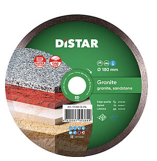 Круг алмазний відрізний Distar 1A1R 180x1,4x8,5x25,4 Granite, фото 1