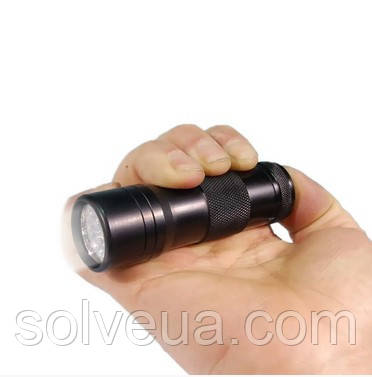 Ліхтарик кишеньковий 12 led 3aaa чорний Mil-tec 15151002.solve