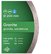 Круг алмазний відрізний Distar 1A1R 200x1,6x10x25,4 Granite, фото 5