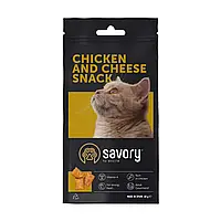 Лакомство для кошек Savory Snack Chicken and Cheese 60 г (подушечки с курицей и сыром)