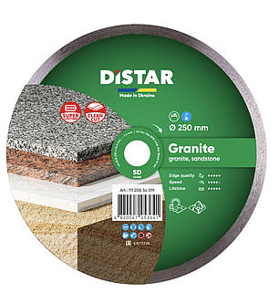 Круг алмазний відрізний Distar 1A1R 250x1,6x10x25,4 Granite, фото 1