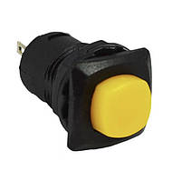 Кнопка LEMANSO LSW12 квадрат жёлтая с фиксацией ON-OFF/DS-226