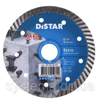 Круг алмазний відрізний Distar 1A1R Turbo 125x2,2x9x22,23 Extra, фото 1