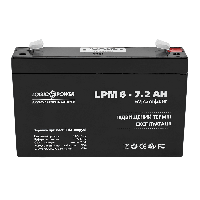 Аккумуляторная батарея свинцово-кислотная AGM LPM 6-7.2 AH LogicPower