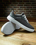 Чоловічі літні текстильні повсякденні сірі кеди з тканинним верхом під джинси на літо взуття *75-сір*, фото 2