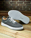 Чоловічі літні текстильні повсякденні сірі кеди з тканинним верхом під джинси на літо взуття *75-сір*, фото 5