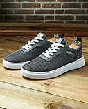 Чоловічі літні текстильні повсякденні сірі кеди з тканинним верхом під джинси на літо взуття *75-сір*, фото 6