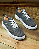 Чоловічі літні текстильні повсякденні сірі кеди з тканинним верхом під джинси на літо взуття *75-сір*, фото 7