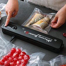 Вакууматор для продуктів 90 Вт, Vacuum Sealer + Подарунок Пакети в рулоні 5 м х 25 см, фото 3